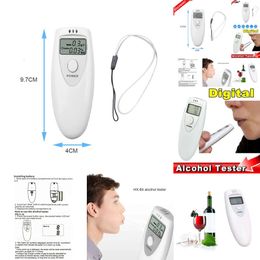 Upgrade Nieuwe Alcoholisme Draagbare Digitale Ademtester LCD Display Inhalator Alcoholmeters Handheld Analyzer Blaastest Detector Test Testen