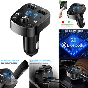Mise à niveau du nouveau transmetteur FM Bluetooth Audio double USB lecteur MP3 Autoradio mains libres 3.1A chargeur rapide accessoires de voiture