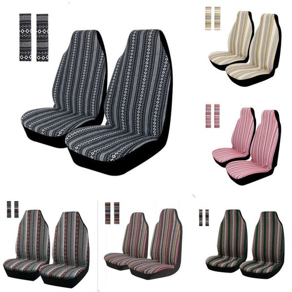 Mise à niveau de nouvelles housses de voiture en tissu de haute qualité de 4 mm, ensemble complet de housses de protection de siège d'automobile de style ethnique, taille universelle pour quatre saisons