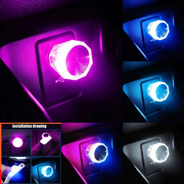 Mise à niveau nouveau Mini USB voiture intérieur néon atmosphère accessoires d'ambiance lampe décorative éclairage de secours PC lumière colorée