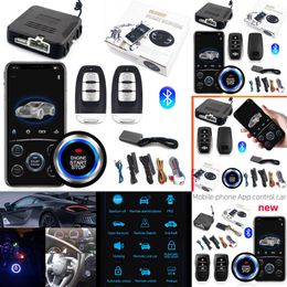 Upgrade nieuwe afstandsbediening Start Stop Kit Bluetooth mobiele telefoon APP controle motorontsteking Open kofferbak PKE Keyless Entry autoalarm