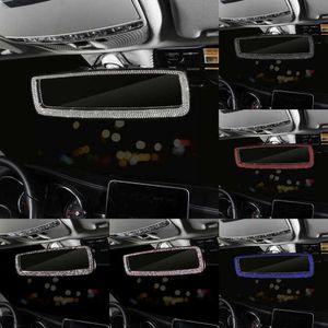 Mise à niveau nouveau strass intérieur rétroviseur décor charme cristal diamant rétroviseur couverture Bling voiture accessoires pour les filles