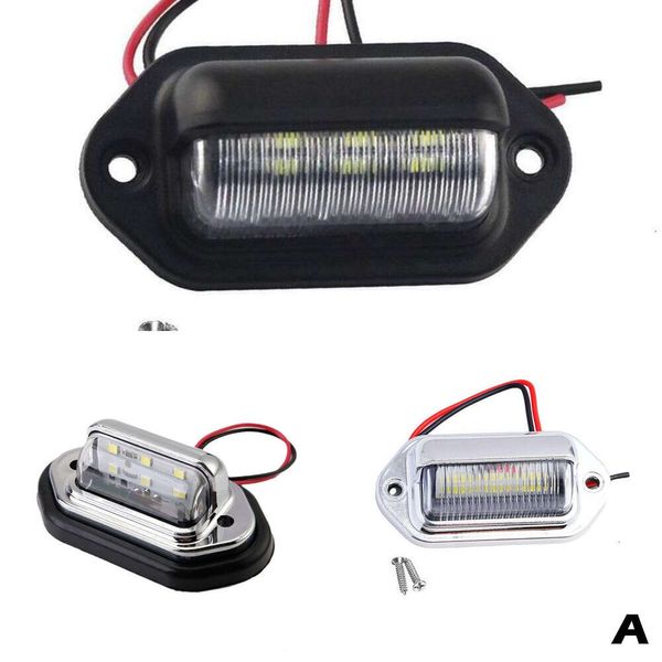 Luz con número mejorada, 6 LED para SUV, camión, remolque, furgoneta, lámpara de paso, bombillas blancas, productos para coche, luces de matrícula, actualización