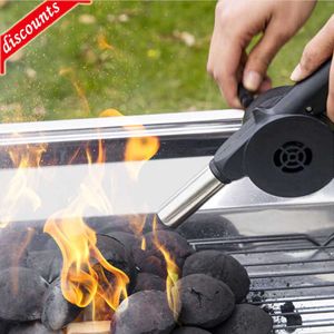 Ventilateur de Barbecue d'extérieur amélioré, souffleur d'air à manivelle Portable, outils à soufflet de feu, accessoires de Camping de pique-nique