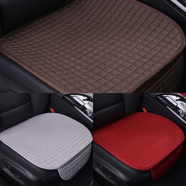 Funda de asiento de coche de talla grande mejorada, cojín de lino para asiento de automóvil, Protector de tela de lino para vehículos, accesorios universales antideslizantes