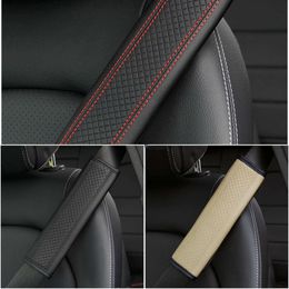 Mise à niveau de la ceinture de sécurité en cuir PU, housse d'épaule, accessoires de ceinture de sécurité, Protection respirante, rembourrage de ceinture de sécurité, intérieur automobile universel