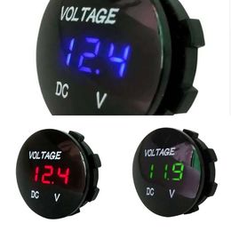 Upgrade Ronde Waterdichte Auto Boot Auto Motor Dc5v-48V LED Paneel Mini Digitale Volt Voltage Meter Tester Monitor Display Voltmeter