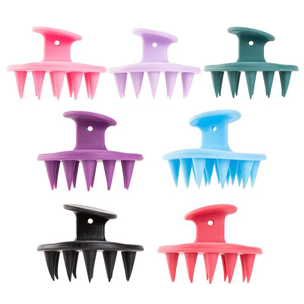 Mise à niveau des brosses de bain en silicone pour massage du cuir chevelu - Masseur portable - Outil de douche nettoie et apaise le cuir chevelu pour favoriser la croissance des cheveux