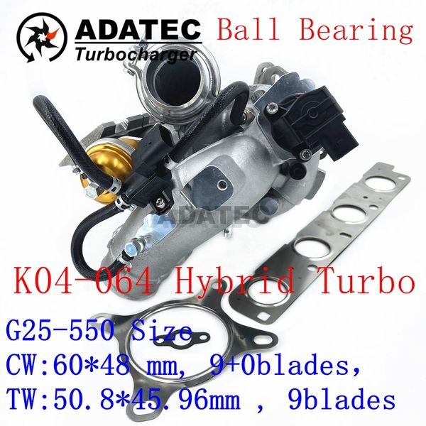 Turbo mejorado para Audi S1 S3 TT Seat Leon Volkswagen Golf V VI Scirocco K04 turbocompresor rodamiento de bolas G25-550 tamaño 53049880064