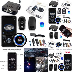 Upgrade Universele Auto Remote Start Stop Kit Bluetooth Mobiele Telefoon App Controle Motorontsteking Open Kofferbak PKE Keyless Entry Autoalarm