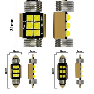 Mise à niveau 2019 C5w Festoon LED ampoule Canbus 31Mm 36Mm 39Mm 41Mm C10w lumière LED sans erreur 12V 6000K blanc lampe de plaque d'immatriculation intérieure de voiture