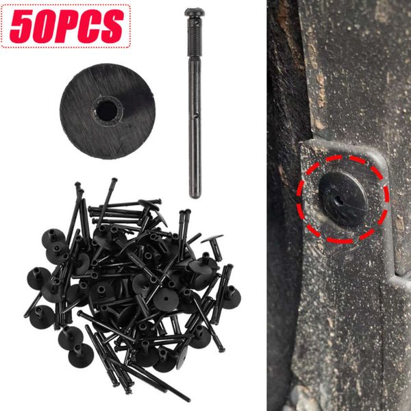 Mise à niveau Mise à niveau 50pcs Rivet extensible en plastique Clip de retenue de pare-chocs Retenue de rivet d'expansion aveugle universelle pour véhicules Doublure de garde-boue de passage de roue