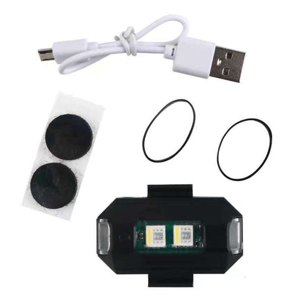 Mise à niveau mise à niveau LED voyant d'avertissement anti-collision RC Drone Flash LED feu de position indicateur de clignotant de moto 7 couleurs lumière stroboscopique