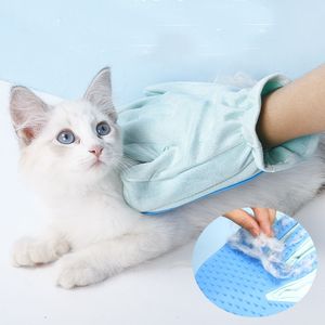 Upgrade versie PET Grooming Glove-Gentle Deshdwedding Brush Efficient Pet Hair Remover Mitt-Enhanced Five Finger Design-Perfect voor Dog Cat