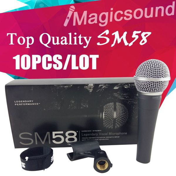 Version de mise à niveau SM58LC !! Véritable Transformateur !! 10PCS Top Qualité SM 58 58LC Filaire Dynamique Microphone Cardioïde Vocal Microfone Mic