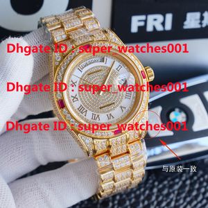 V2 Import Diamond horloge Heren Horloges 41X12mm Origineel geïmporteerd 3255 beweging 904L roestvrijstalen kast Horloges waterdicht