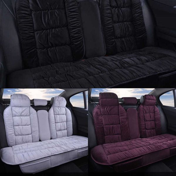 Housse de siège de voiture arrière chaude, mise à niveau, coussin universel en peluche d'hiver, matériau en fausse fourrure pour tapis de protection de siège de voiture, accessoires d'intérieur de voiture