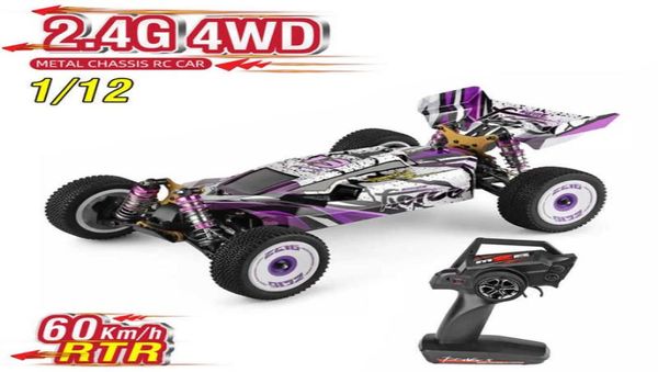 Actualización Wltoys 124019 60Kmh Coche RC de alta velocidad 112 Escala 24G 4WD Chasis de metal Eléctrico RC Fórmula Coche Choque hidráulico Absober Q1957237