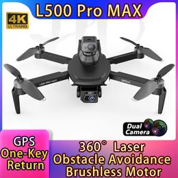 Mejore su experiencia de vuelo con el dron L500 Pro MAX 4K Cámara dual GPS Retorno de una tecla Láser Evitación de obstáculos RC Quadcopter