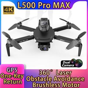 Améliorez votre expérience de vol avec le drone L500 Pro MAX 4K double caméra GPS retour à une touche Laser évitement d'obstacles quadrirotor RC