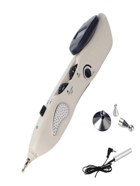 Massagem rechargeable rechargeable Détecteur de point de ponctualité ACU Affichage numérique électronique Acupuncture Stimulateur à pointe de l'aiguille NEW2418553