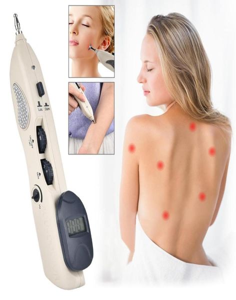 Massagem à recharge rechargeable ACU DÉTECTION DU POINT DU POINT Affichage numérique électronique Acupuncture Stimulateur de point d'aiguille NEW1782871