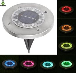 Light solaire modéré en acier inoxydable en acier inoxydable 8leds IP65 étanche solaire souterrain enterré Light pour le chemin de la cour extérieure5209651