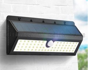 Lampe solaire d'extérieur à 62 LED super lumineuse, sans fil, alimentée par capteur de mouvement, lampe de secours avec trois MYY intelligents