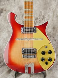 Couchette trapézée améliorée Tom Petty 660 12 Crix Cherry Sunburst Fire Glo Guitar Guitar Gold Goldguard Corps à carreaux Bénéraison Vernite Vernis