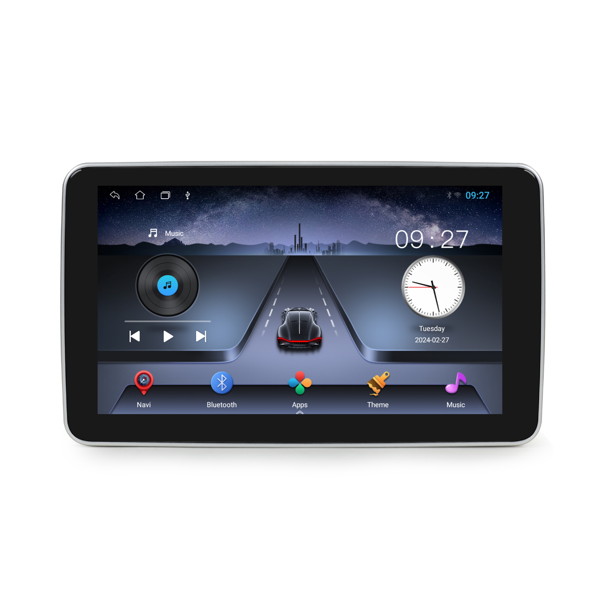 Обновленная версия 10,1-дюймовая плагина Android Монитор монитора задних развлекательных систем TV CarPlay CarPlay
