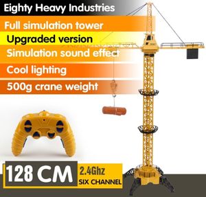 Verbeterde versie Afstandsbediening Bouwkraan 6CH 128CM 680 Rotatie Lift Model 24G RC Torenkraan Speelgoed voor kinderen 2012095023720