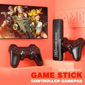 Amélioré X2 GD10 Game Stick 4K 2K Video Game Console Two GamePads 64G 128G avec 40000 jeux gratuits pour les jeux d'arcade PS / MAME Retro