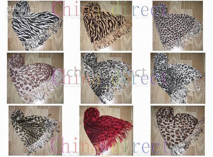# 1 dierlijke print sjaals sjaal luipaard print ponchos wraps sjaals sjaal 10pcs / lot