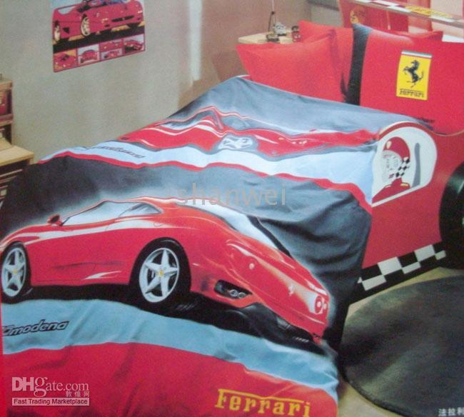 New Arrivel Can Fans Ferrari Children Bedding Set 100 Cotton