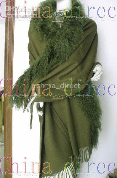 100% Pashmina lana piel de oveja chal ponchos envuelve chales 4 capas 5 piezas/lote #A1001