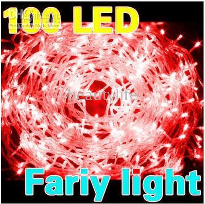 100 LED 10M文字列Fairy Lightsクリスマス結婚式のランプAu EU US UKプラグ