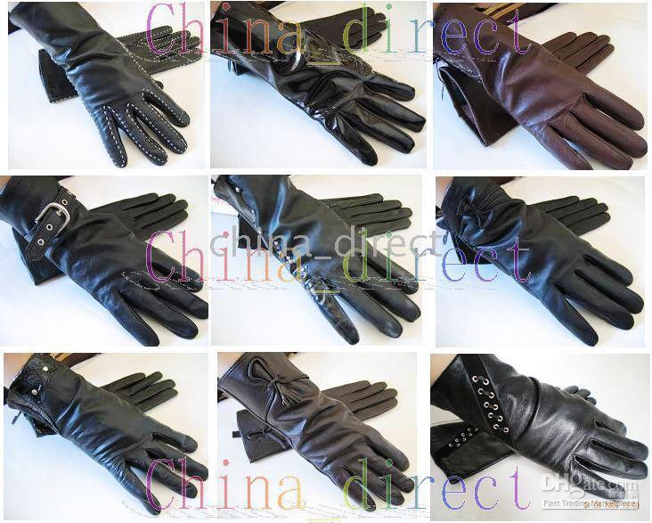 Rękawice skórzane Rękawice Skóry Skórzane Rękawiczki Kobiet 25 PARAS / LOT # 1348