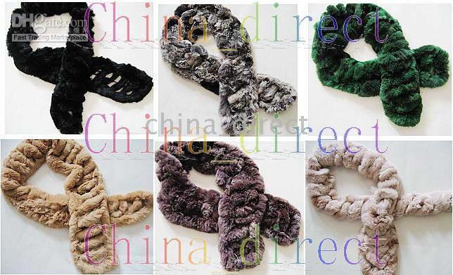 Ladies women Rabbit fur Scarf Fur scarves 15 pcs/lot SUPER HIGH QUALITY,MIXED COLOR