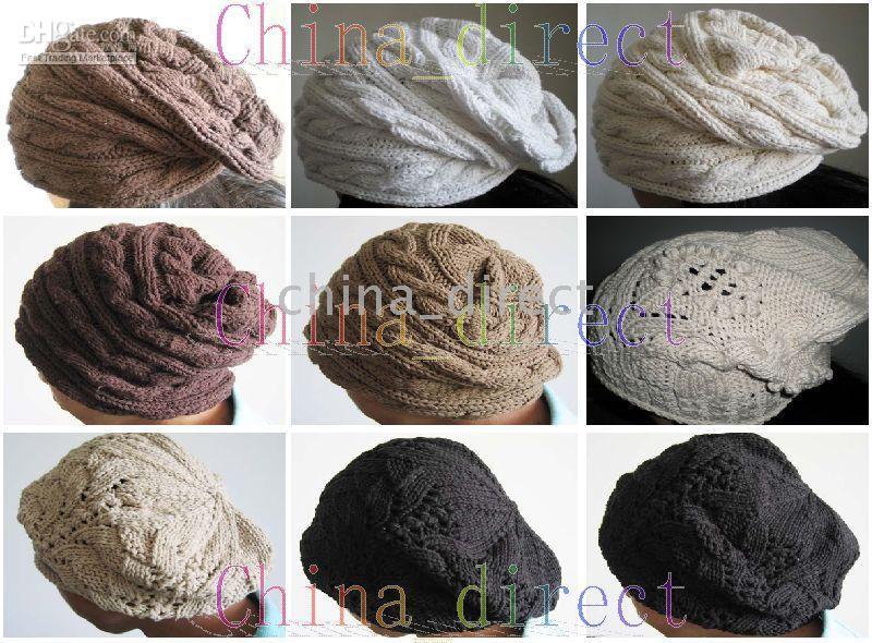 CAPPELLO BEANIE INVERNALE BERET MAGLIA LAVORATO AD UNCETTO CAPPELLO 20 pezzi / lotto caldo