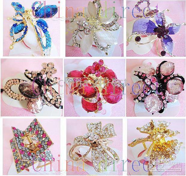 Nowe Hair Class Pony Tail Uchwyt Włosów Band Scrunchy Claw Clips Polar Bows 28PC / dużo ładne