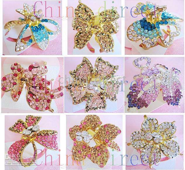 Nieuw Haar Clasps Pony Tail Holder Haarband Scrunchy Claw Clips Polar Bows 28pc / Party Nice