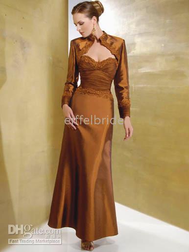 copper mother of the bride dress