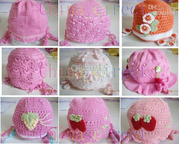 CROCHET ŞAPKA kap Bere Şapka Saç Aksesuarı Bebek Yürüyor Kız 21 adet / grup