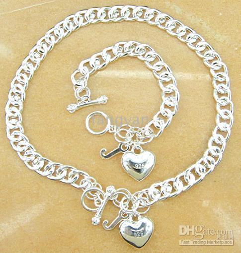 2015 Bracelet Collier Table De Jardin Rectangulaire Fish Tank 5 Ensembles Silver Circle Collier Ajouter Croix Chaîne Ensemble Main 8 pouces 20 pouces Large 12mm