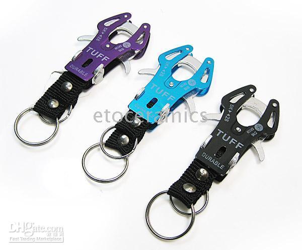 New Tiger Hook Tool With Ring Carabiner Clip Hiking Climbing Tool Key Ring Banausic Clip Keychains Carabiner climb hook Lock