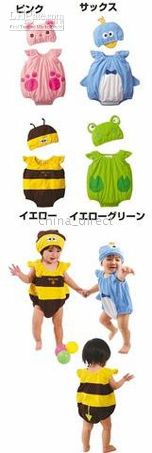 Cappello da pagliaccetto in costume set set di abbigliamento per bambini con body da un pezzo con pagliaccetto 15 set / lotto