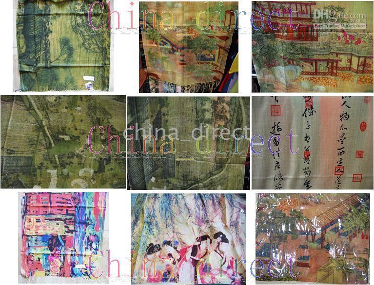 화려한 캐시미어 스카프 pashmina 폰초 스카프 목도리 랩 12pc / lot # 2070