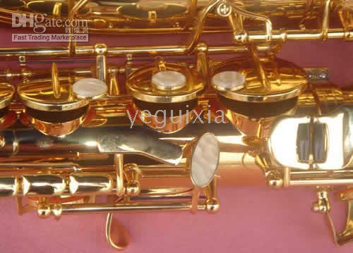 Profissional New Phyllis (Hand Graving Craft de Alto Gold Lacquer Saxofone)