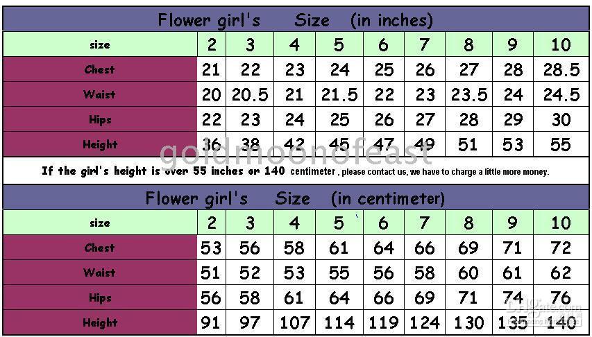 Us Girls Dress Size Chart