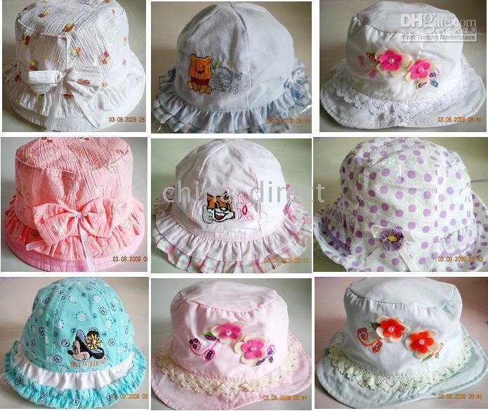 Novo design Misto Infantil Meninas Sunhat Chapéu cap chapéu de sol 30 pçs / lote